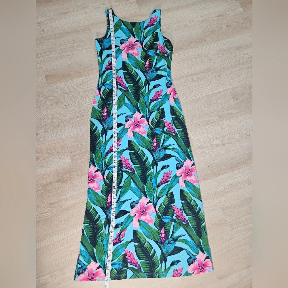 Tommy Bahama Green and Pink Floral Dress - Picture 8 of 9